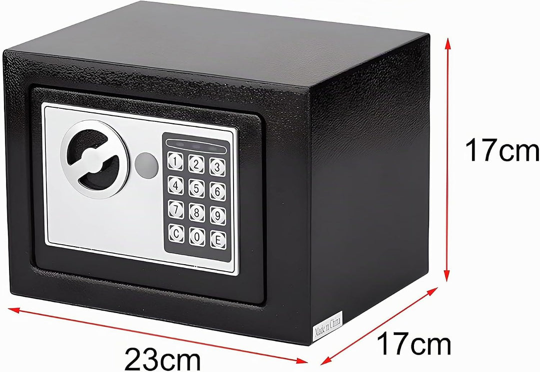 Retoo Tresor für Zuhause, Kleiner Elektronischer Safe, Möbeltresor 17 x 23 x 17 cm, Batteriebetriebe
