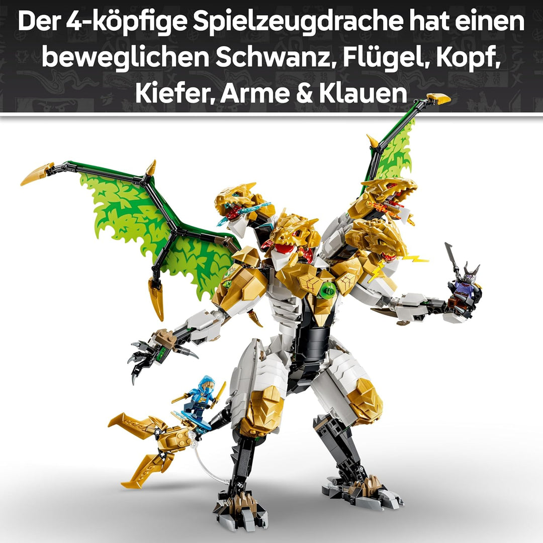 LEGO NINJAGO Duell mit dem Ultradrachen - Spielzeug mit 4-köpfiger Actionfigur, Schlange & 4 Minifig