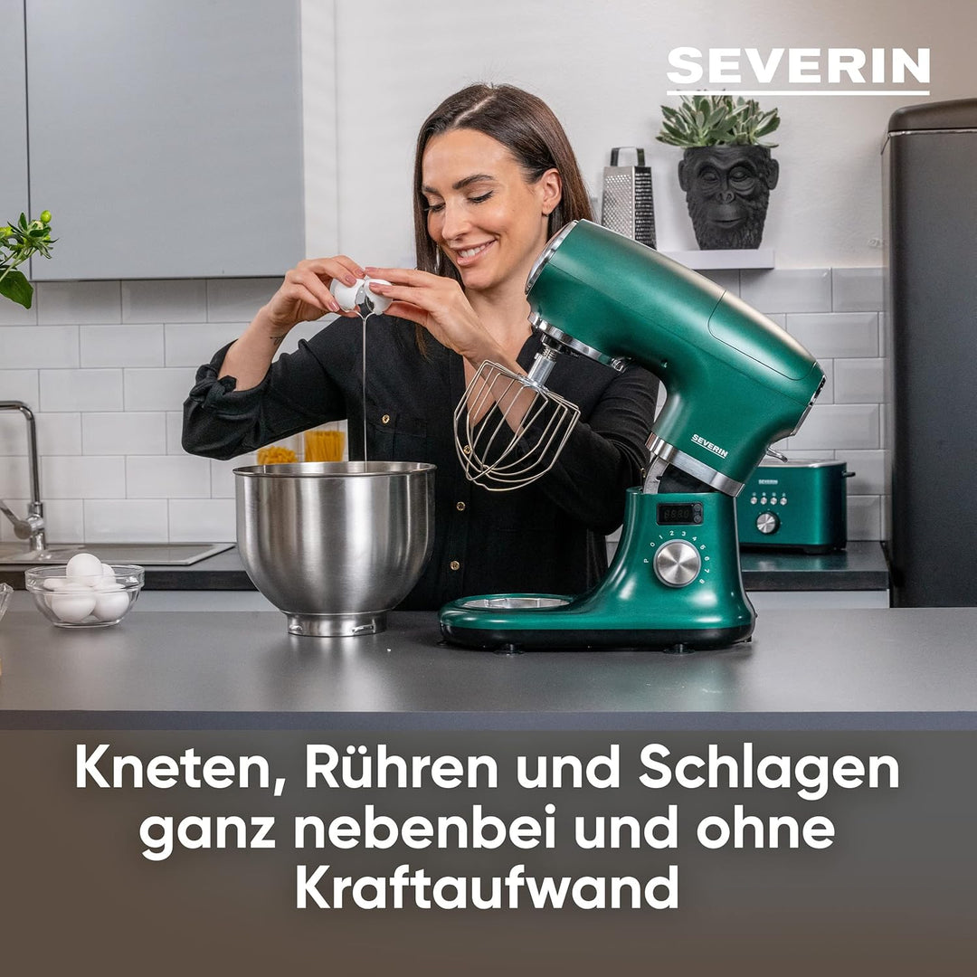 SEVERIN Küchenmaschine, grosse Knetmaschine für 3 kg Kuchenteig, robuste Teigmaschine mit Knethaken,
