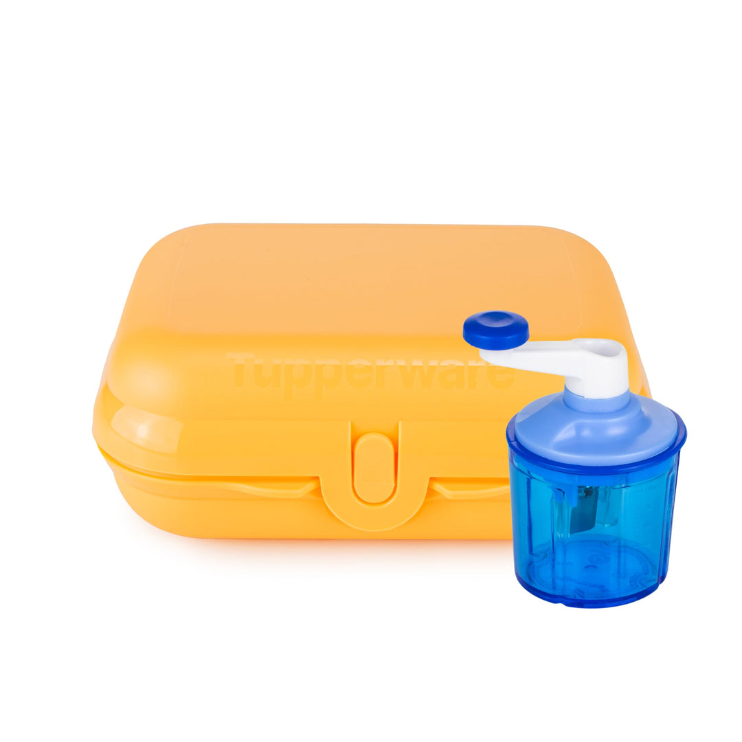 Tupperware Eco+ Kleiner-Twin (gr.2) orange Brotdose Brotbox Pausenbox Snackbox Sandwichbox Lunchbox