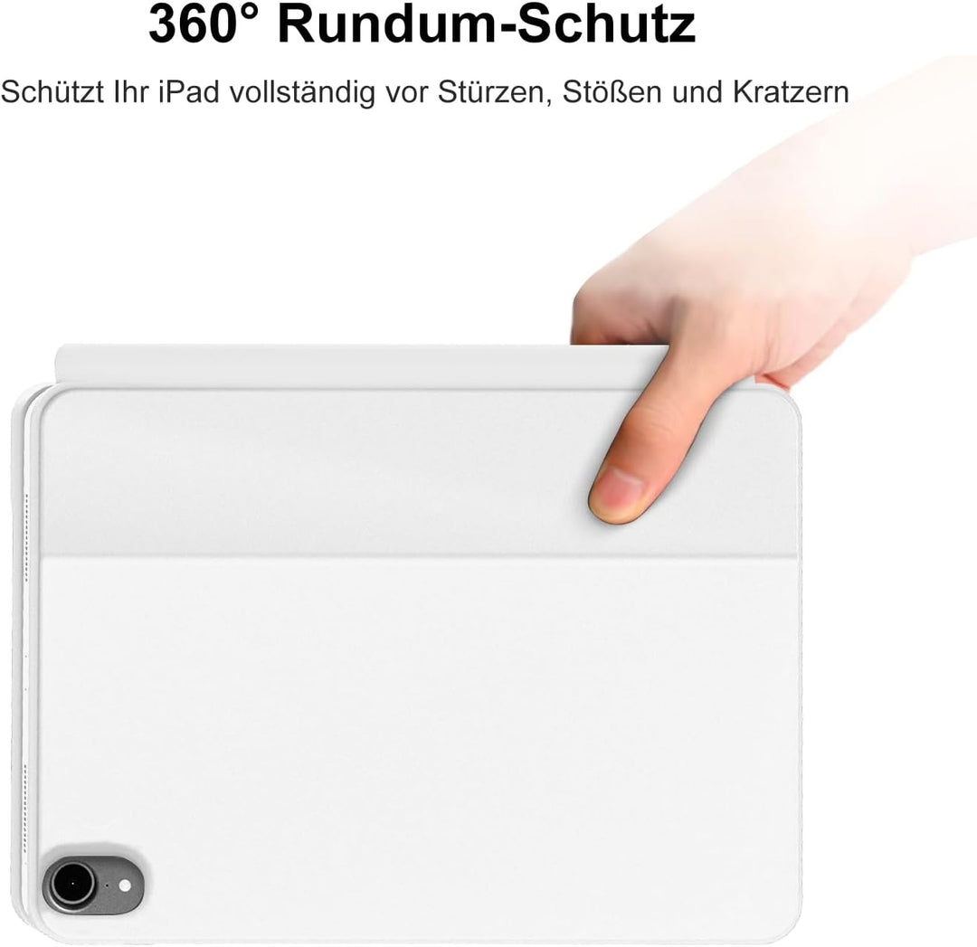 SENGBIRCH Magic Tastatur für iPad A16 11. 2025/10. 10.9" 2022 - Deutsches QWERTZ Hintergrundbeleucht