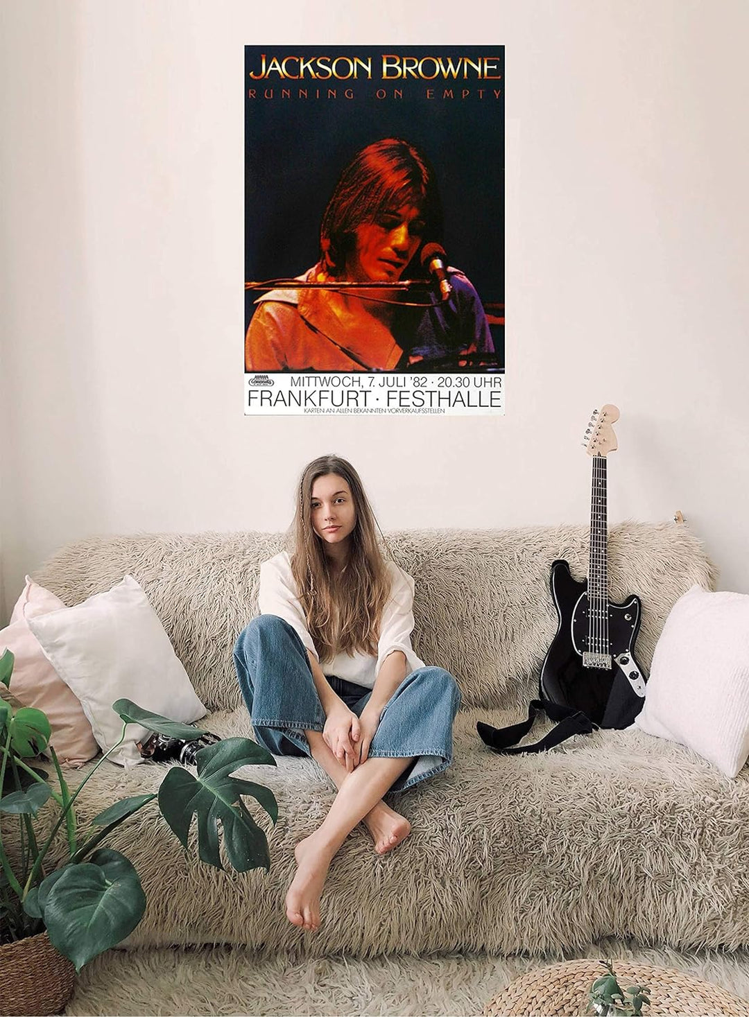 Jackson Browne - Running on Empty, Frankfurt 1982 » Konzertplakat/Premium Poster | Live Konzert Vera