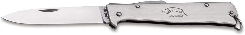 Otter 01OT077 Unisex – Erwachsene Mercator-Messer Edelstahl Clip Taschenmesser, Silber, 20,0 cm