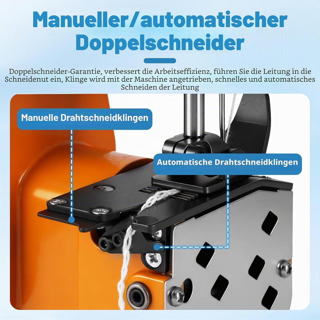 MXBAOHENG Beutelverschliessmaschine (mit 2 Batterien) GK9-890D Sacknähmaschine Tragbar zum Nähen von