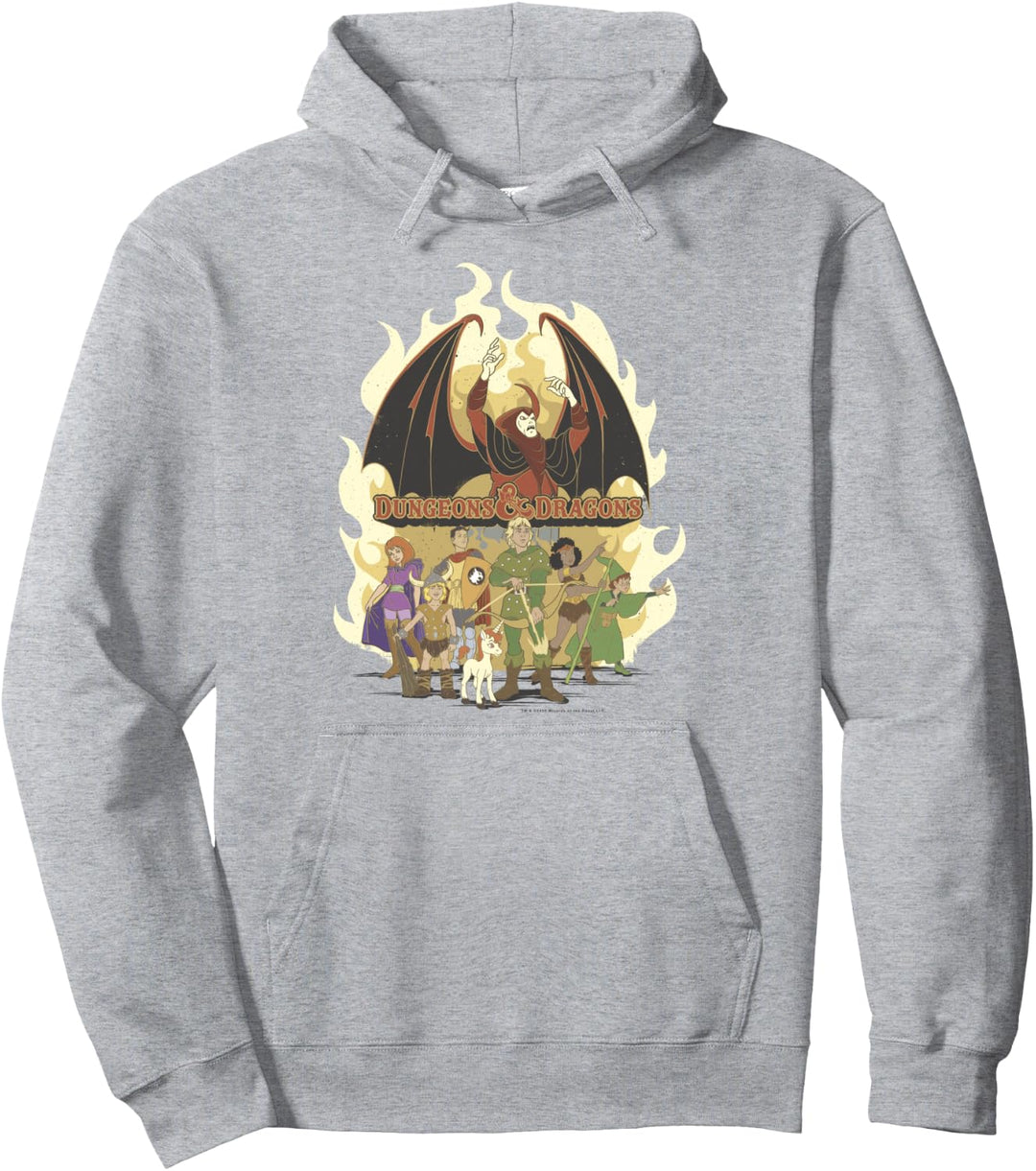 Dungeons &amp; Dragons Group Shot Flame Portrait Pullover Hoodie