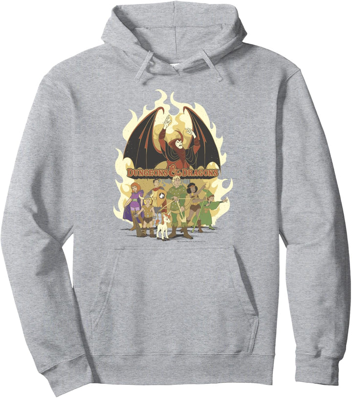 Dungeons &amp; Dragons Group Shot Flame Portrait Pullover Hoodie