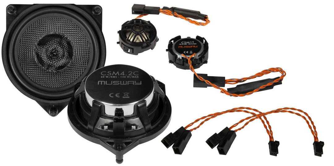 Musway CSM4.2C - 10 cm Komponenten-Lautsprecher mit 120 Watt (RMS: 60 Watt) - für Mercedes C, GLC, E