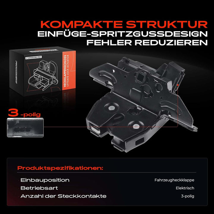 Frankberg Heckklappenschloss Kompatibel mit Adam 2012-2019 Ampera 2011-2015 Astra J 2009-2015 Astra