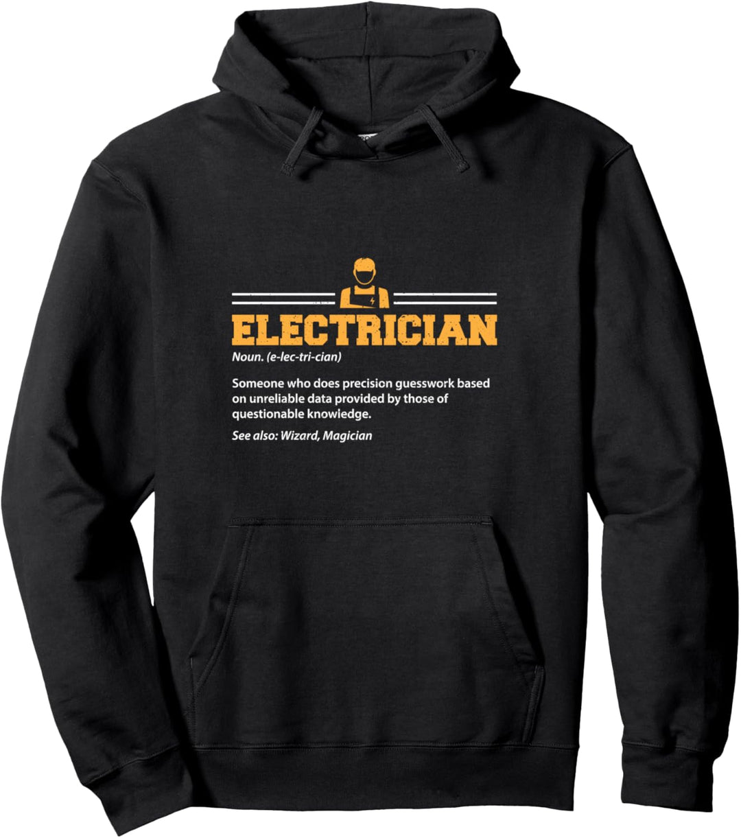 Funny Elektroingenieur: Electrician Definition - Elektriker Pullover Hoodie