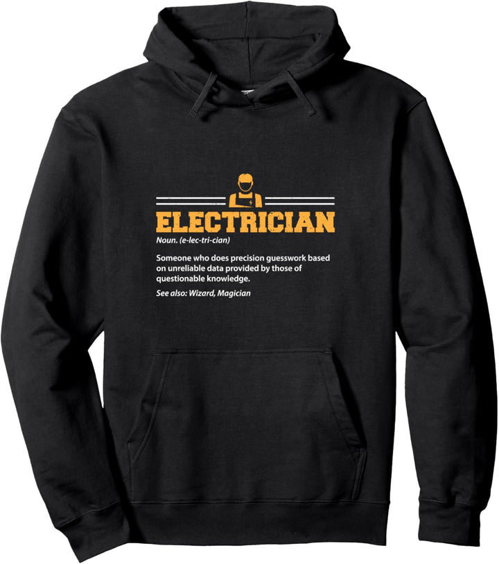 Funny Elektroingenieur: Electrician Definition - Elektriker Pullover Hoodie