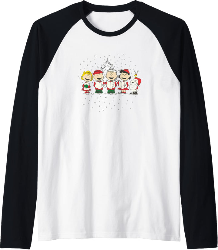Peanuts Holiday Caroling Raglan