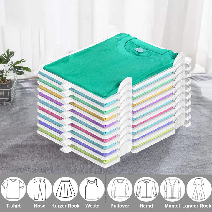 BoxLegend T-Shirt Organizer Stapelbar, Closet Organizer, Erwachsene und Kinder Kleiderschrank Organi