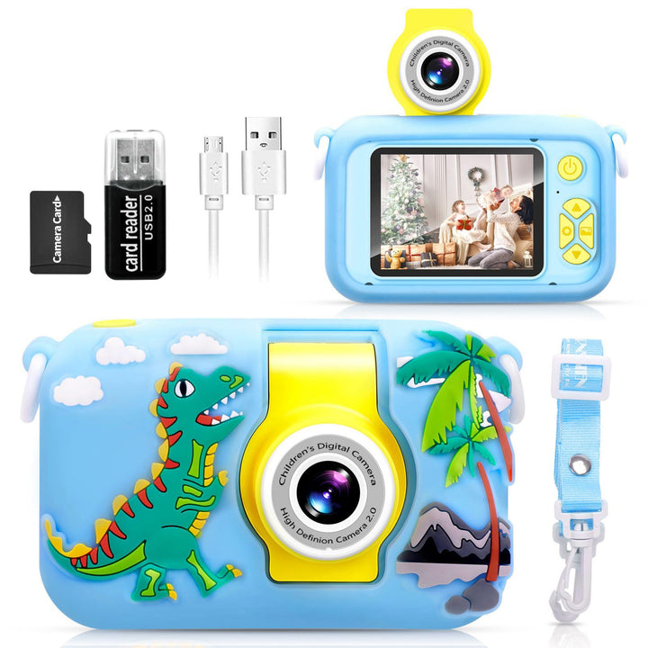 ARNSSIEN Digitalkamera für Kinder Kamera,2,4" IPS Kinderkamera mit 180°Flip | 1080P videokamera &amp; Se