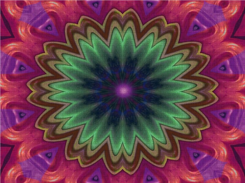 CALVENDO Puzzle Mandala 10 CB 1000 Teile Lege-Grösse 64 x 48 cm Foto-Puzzle Bild von Digital-Art, 10