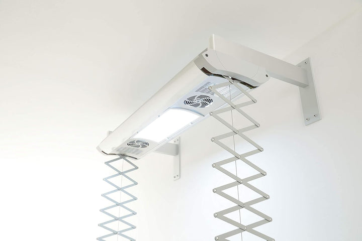 Foxydry Air, Elektrischer Wäscheständer für Wand und Decke mit Ventilator und Fernbedienung, aus Alu