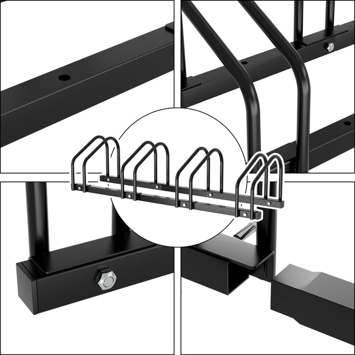 Fahrradständer für 4 Fahrräder, Bodenmontage oder Wandmontage, Mehrfachständer mit 30 cm Radabstand