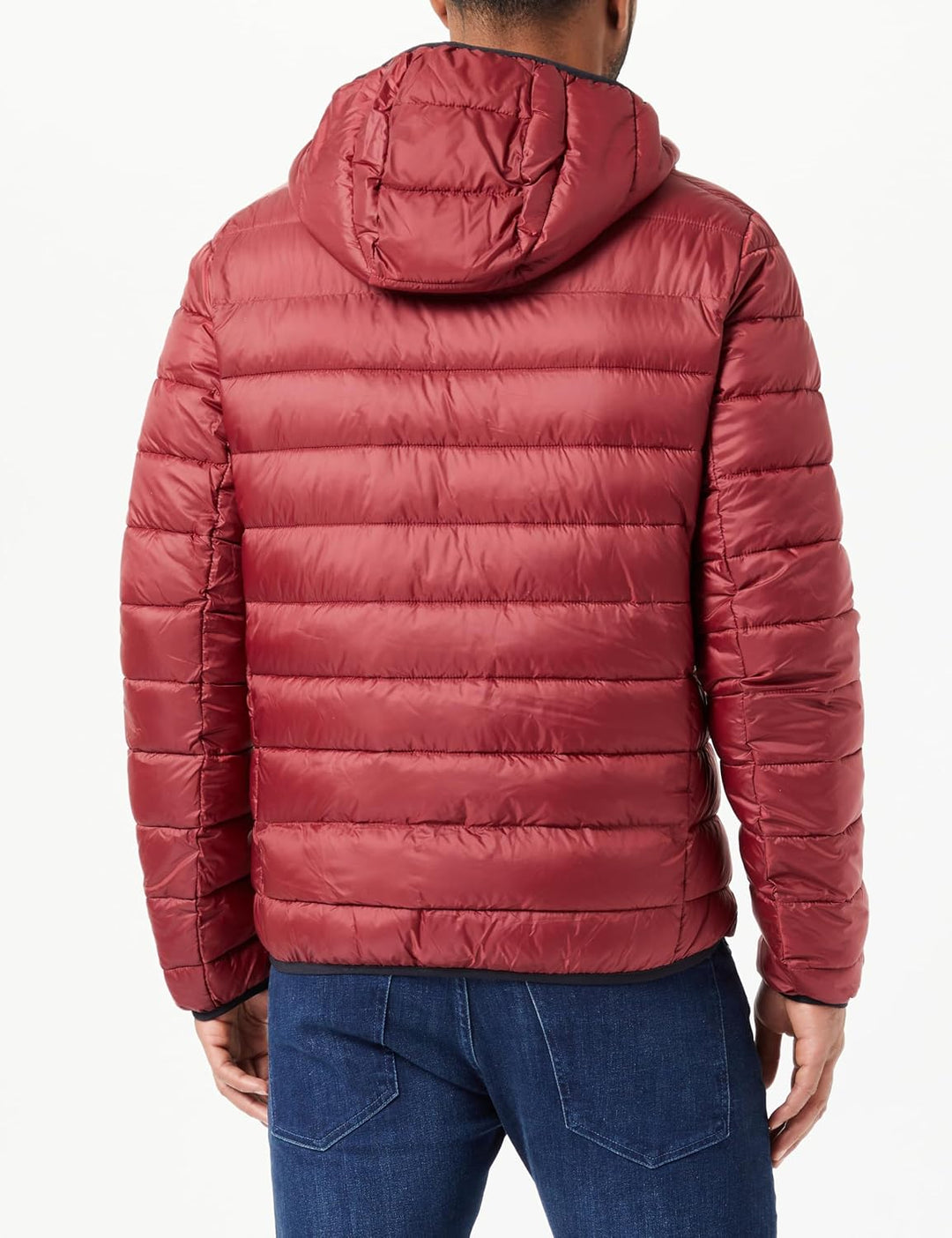 Champion Herren Legacy Outdoor-Chintzed Poly Plain Woven Hooded Gepolsterte Jacke M Rosso Scuro TRD/