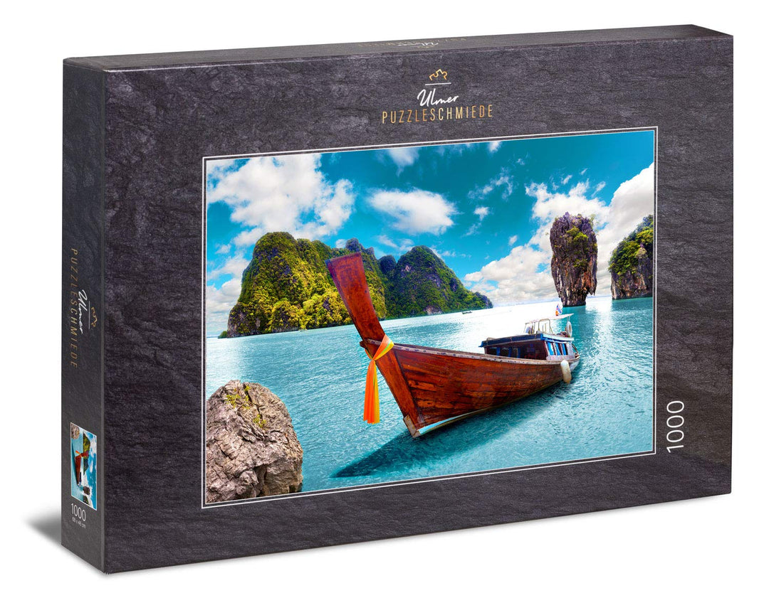 Ulmer Puzzleschmiede - Puzzle „Paradies in Sicht“ - Klassisches 1000 Teile Landscape-Puzzle – Puzzle