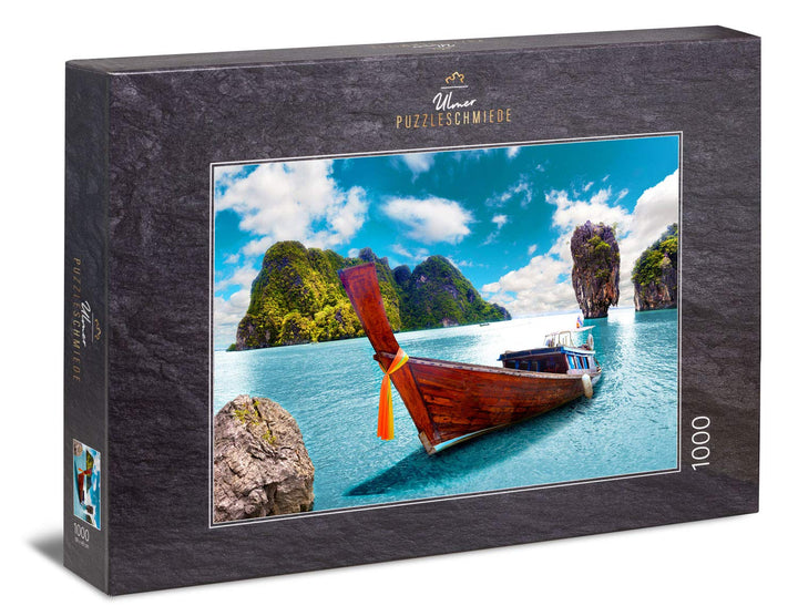 Ulmer Puzzleschmiede - Puzzle „Paradies in Sicht“ - Klassisches 1000 Teile Landscape-Puzzle – Puzzle