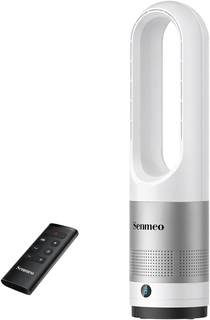 Rotorloser Turmventilator 55 cm | Fernbedienung, 90° Oszillation, 8 Geschwindigkeiten, 9H Timer, LED