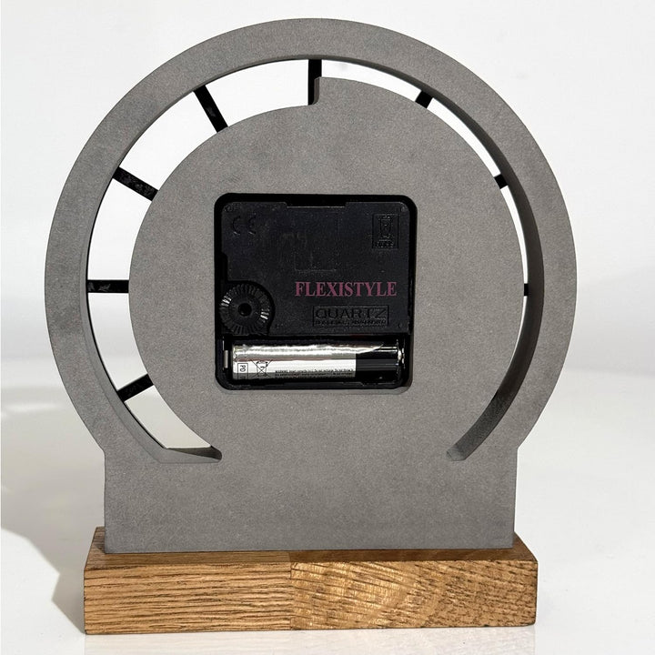 FLEXISTYLE Modern standuhr tischuhr klein aus Holz Eiche Wohnzimmer Badezimmer Uhr Holz tischuhren h