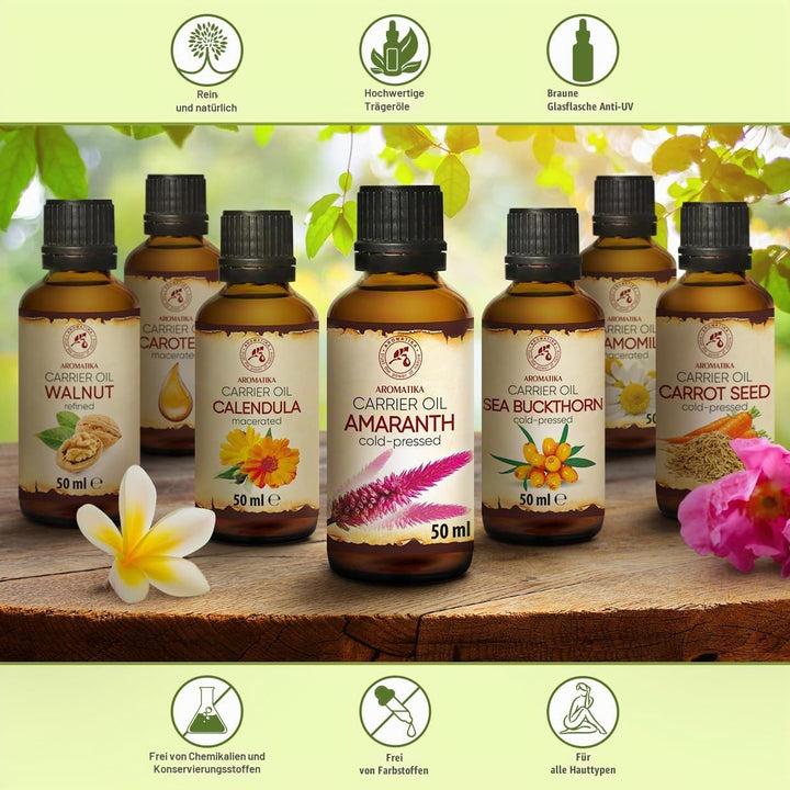 Amaranthöl 50 ml - Amaranthus Сaudatus Seed Oil - reines und natürliches Basisöl - Amaranthöl Basic