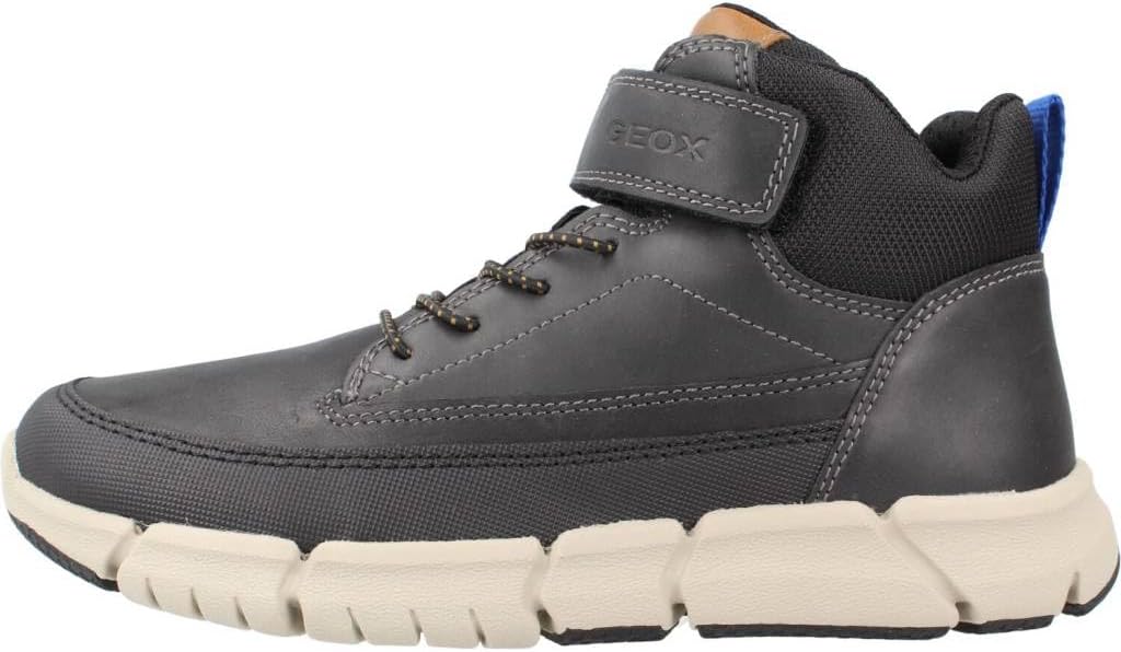 Geox Jungen J Flexyper Boy Sneaker 28 EU Schwarz, 28 EU Schwarz