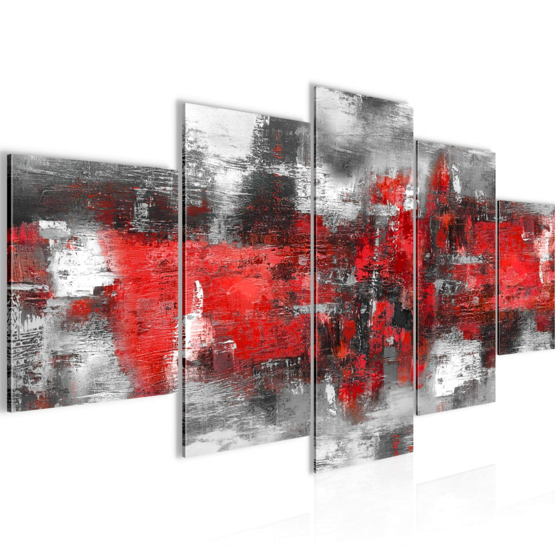 Runa Art Wandbilder Abstrakt 5 Teilig Bild auf Vlies Leinwand Deko Wohnzimmer Schlafzimmer Gemälde R