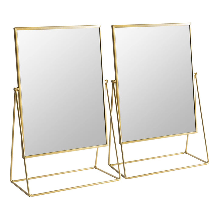 Harbour Housewares Rechteck Makeupspiegel - 32 X 50cm - Gold - Pack Von 2