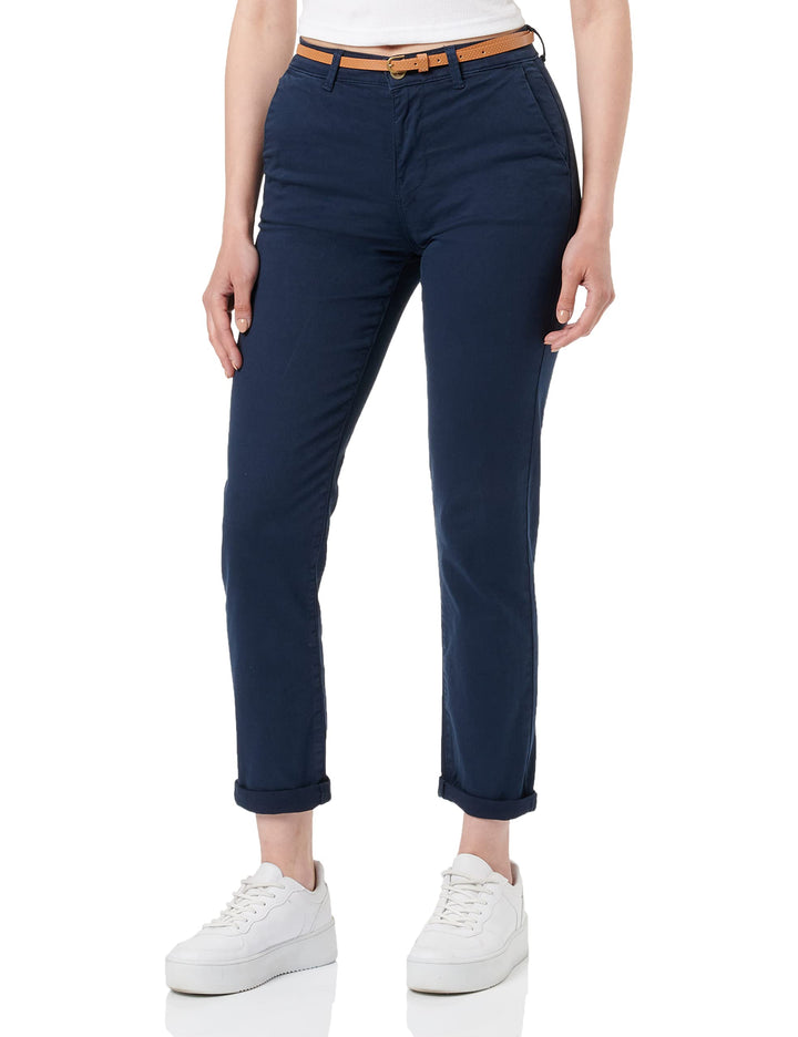Springfield Damen Chino-Hosen-gürtel Jeanshose 34 Marineblau 1, 34 Marineblau 1
