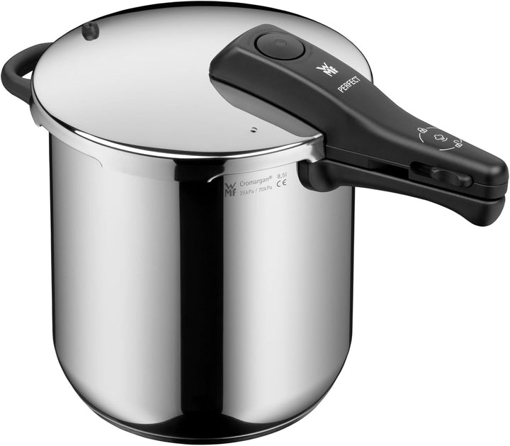 WMF Perfect One Pot Schnellkochtopf Induktion 8,5l, Dampfkochtopf, grosses Kochsignal, 2 Kochstufen,