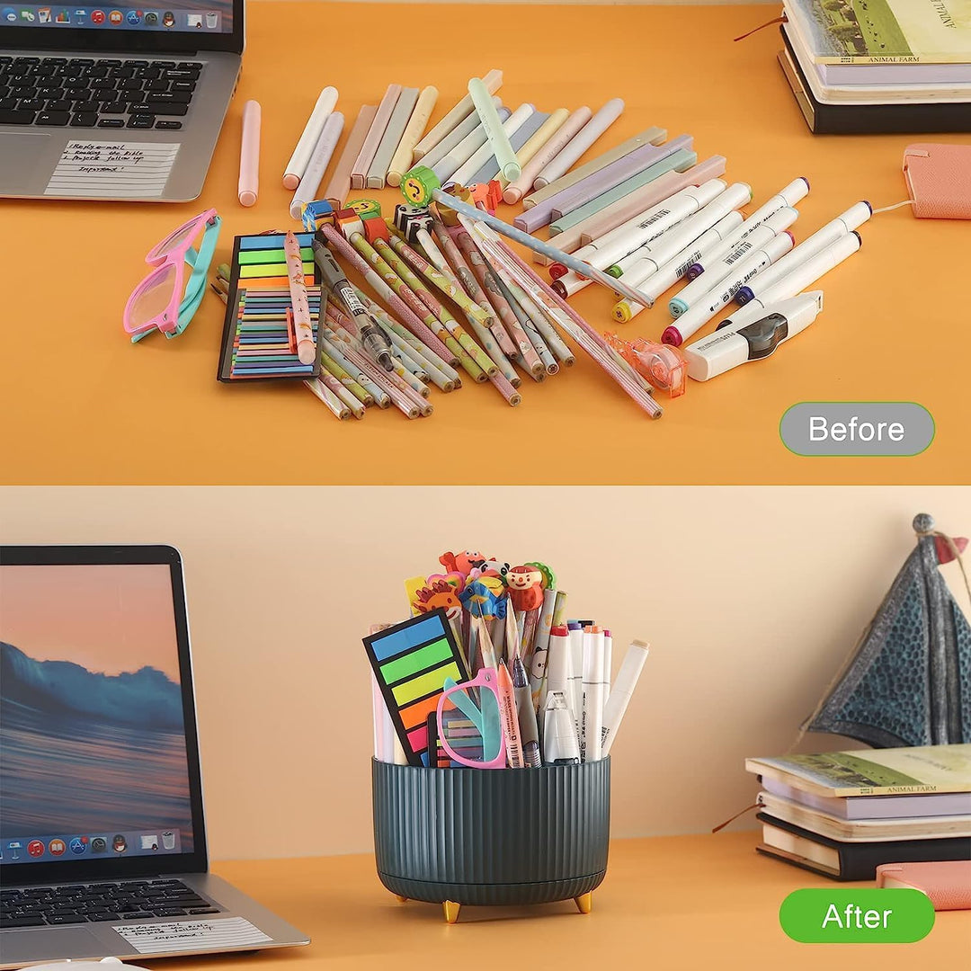 360 Grad Drehbarer Kosmetikorganizer, 2 Stück Make Up Organizer Lidschattenpinsel Lippenstift Etui,