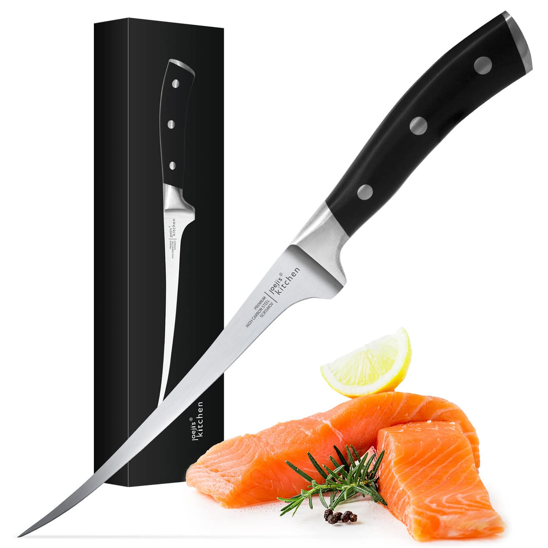 Joejis Filetiermesser Fisch 32 cm scharf aus Edelstahl - das Fischfiletiermesser ist hervorragend al