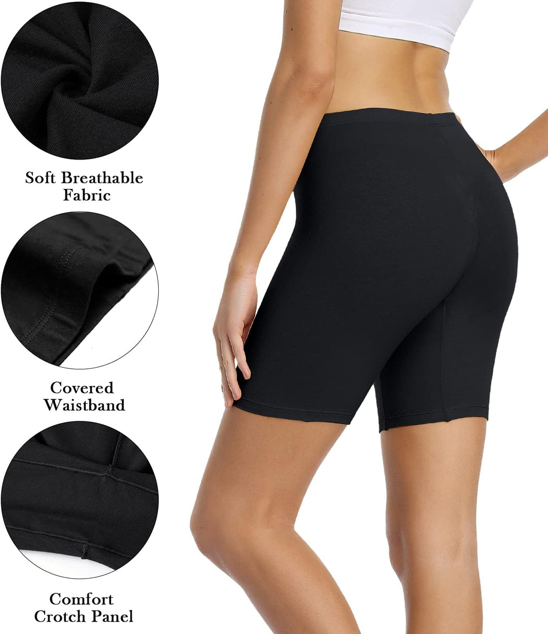 wirarpa Radlerhose Damen Kurz Baumwolle Boxershorts Unter Kleid Rock Unterhosen mit Bein Anti Scheue