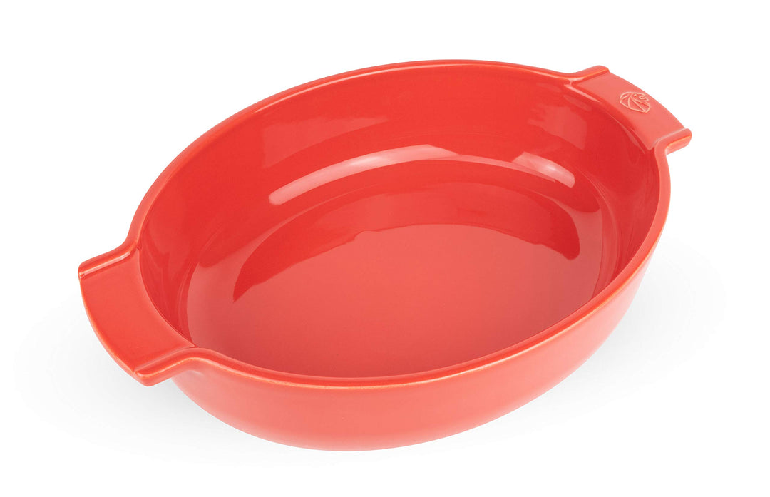 PEUGEOT PSP60596 Appolia Auflaufform, oval, Keramik, 31 cm 31 cm Rot, 31 cm Rot