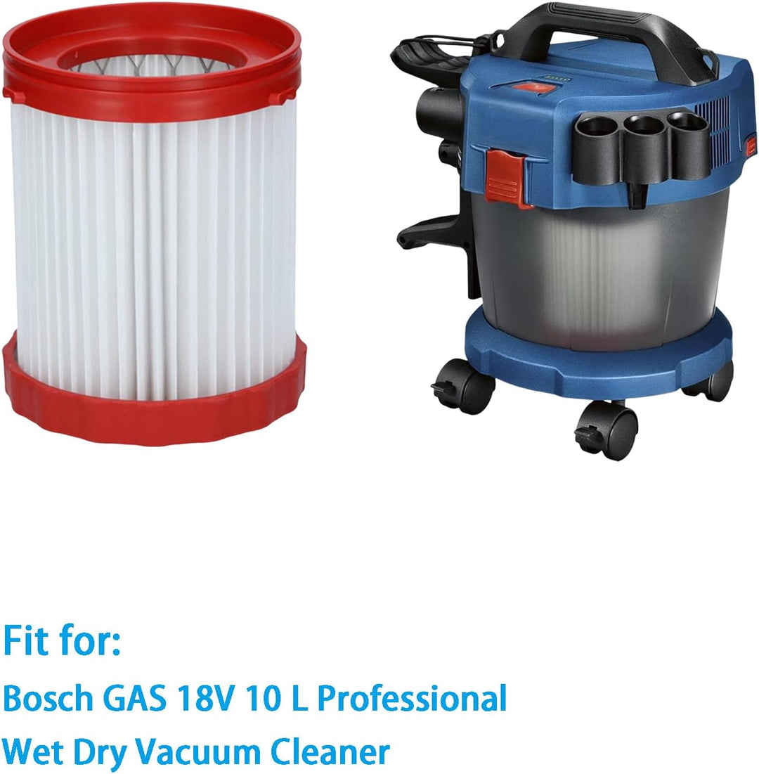 Filter Zubehör Kompatibel mit Bosch Nass-/Trockensauger GAS 18V 10 L Professional Akku Staubsauger E