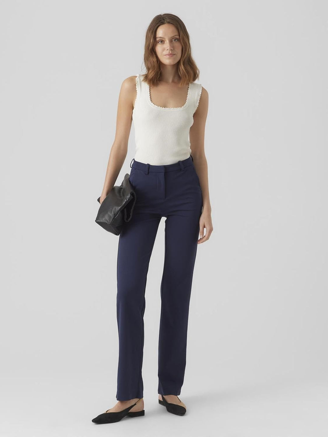VERO MODA Female Hose VMZAMIRA Mittlere Taille Hose S / 36L Navy Blazer, S / 36L Navy Blazer