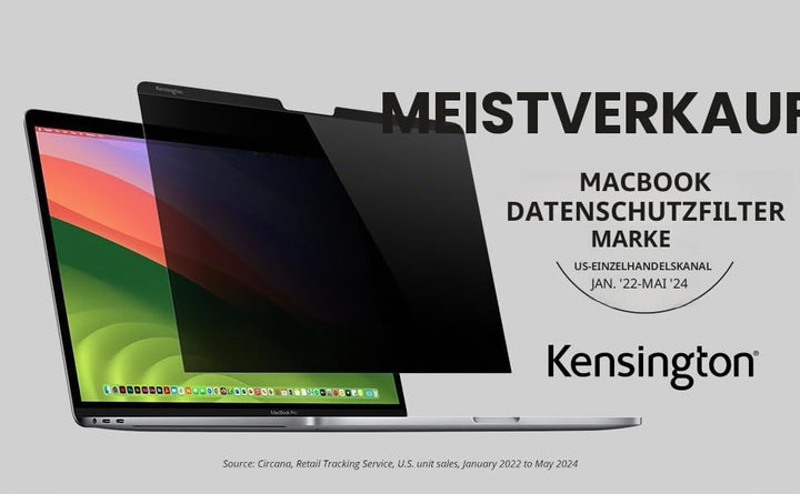 Kensington MagPro™ Elite Magnetischer Blickschutzfilter für MacBook Air 13.6" (2022), Magnetische Sc