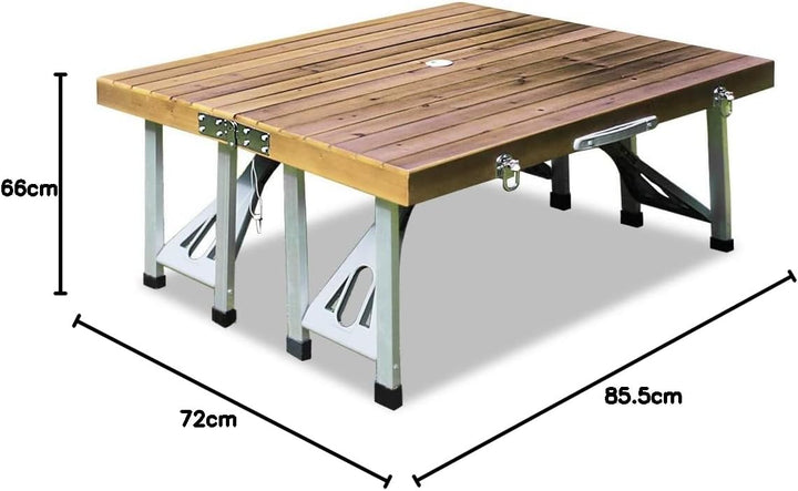 CASARIA® Campingtisch mit Stühlen Klappbar Tragegriff Schirmhalter 4 Personen Picknicktisch Kofferti
