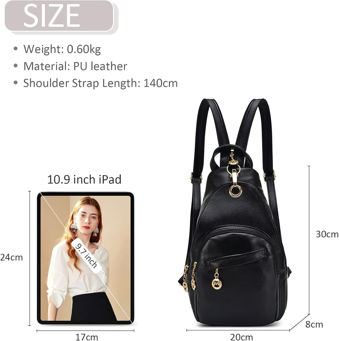 DIRRONA Damen Rucksack Beiläufig Kleine Brusttasche für Damen Multifunktionale Reise Wasserdicht Sch
