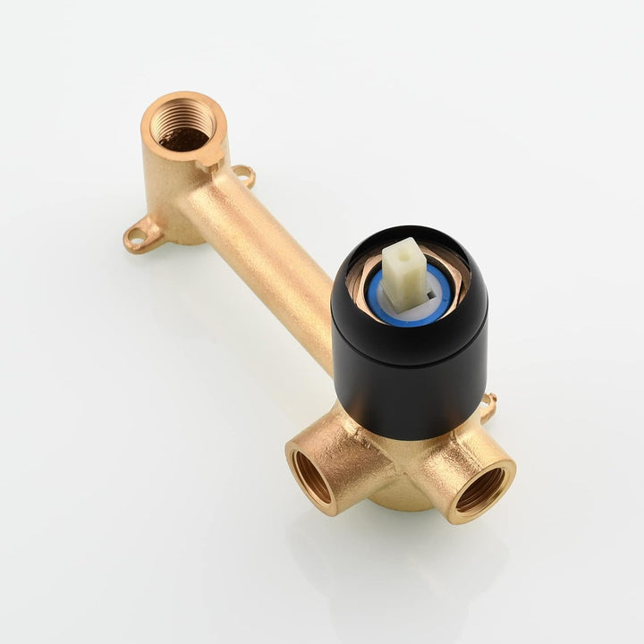 CIENCIA Messing schwarz lackiert Wasserhahn, Einhebelmischer, Wandmontage, Badezimmer-Mischbatterie,