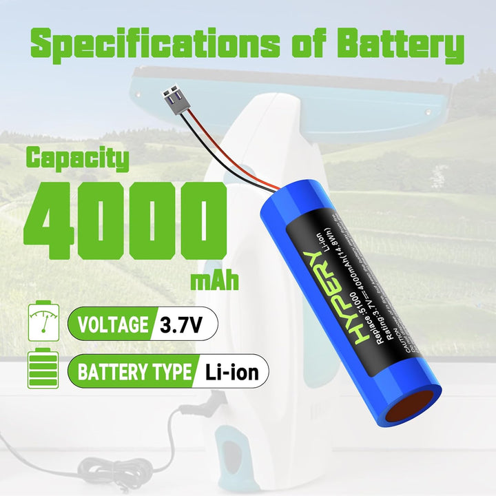 3,7 V 4000 mAh Li-ion Ersatz Akku mit höherer Sicherheit und längerer Laufzeit – kompatibel mit Leif