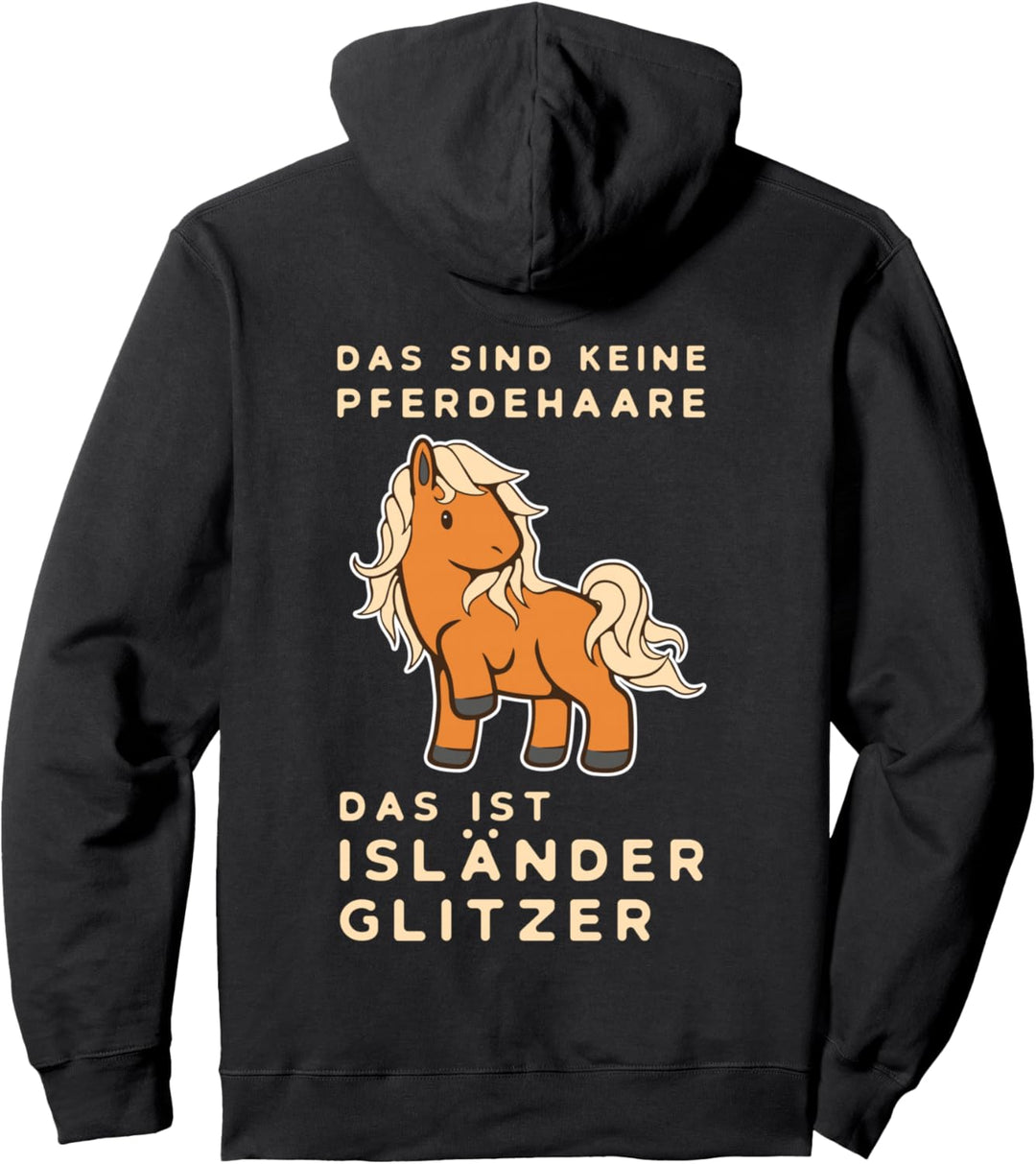 Islandpferd Isländer Island Pony Keine Pferdehaare Glitzer Pullover Hoodie