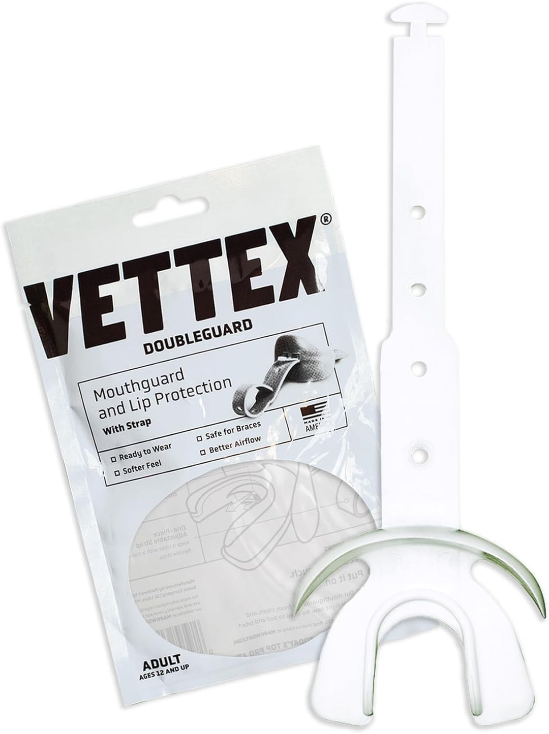 Vettex Mundschutz Double mit Lippe Schutz, farblos Durchsichtig, Durchsichtig