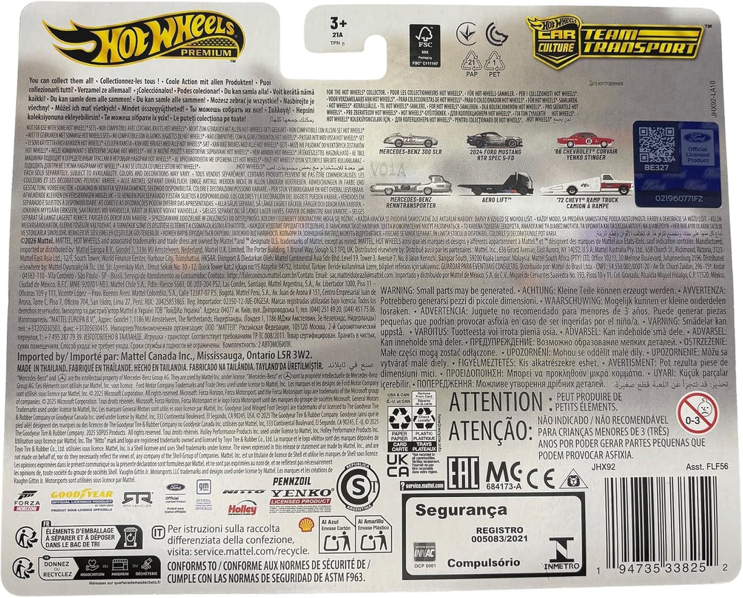 Hot Wheels Premium Team Transport #90 2024 Ford Mustang RTR Spec 5 FD Aero Lift Car Culture Modellau