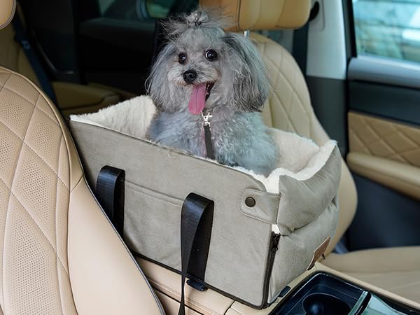 Hundeautositz für Hunde Katze- hochwertige Stoffsicherheit, Mehrzweck-Haustierbett mit verdicktem Ki