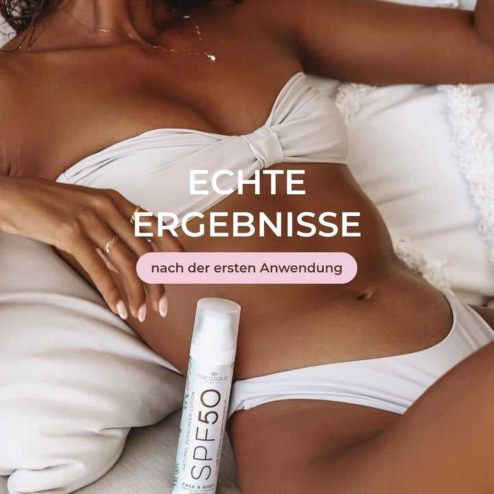 COCOSOLIS Sonnencreme SPF 50 - Feuchtigkeitsspender mit Sonnenschutz gegen UVA- und UVB-Strahlen - S