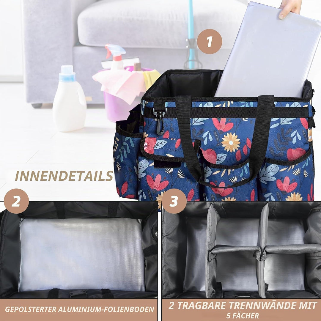 Reinigungs-Caddy-Tasche, Reinigungs-Caddy-Organizer mit Griff, grosse Caddy Tasche für Haus, Auto un