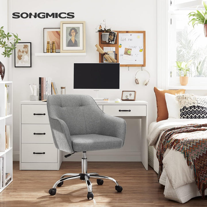 SONGMICS Homeoffice Stuhl, 2er Set, Drehstuhl, Schreibtischstuhl, höhenverstellbar, bis 110 kg belas