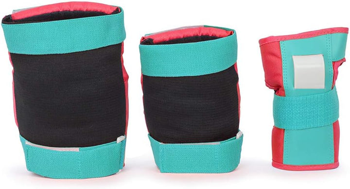 Rio Roller Unisex, Jugend Triple Pad Set Skateboard-Schutzset für Kinder L Mehrfarbig (Red/Mint), L